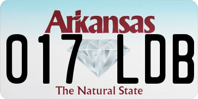 AR license plate 017LDB