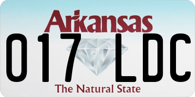 AR license plate 017LDC