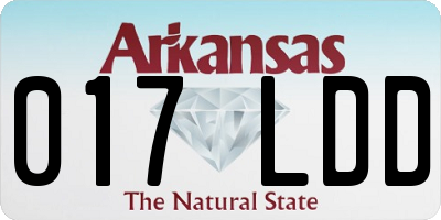 AR license plate 017LDD