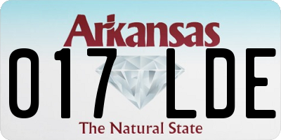 AR license plate 017LDE