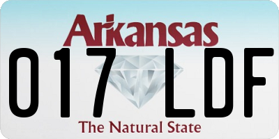 AR license plate 017LDF