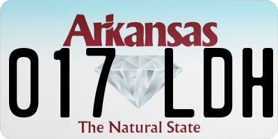 AR license plate 017LDH
