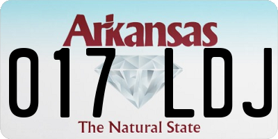 AR license plate 017LDJ