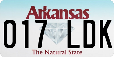 AR license plate 017LDK