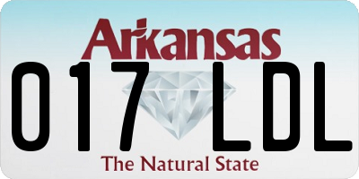 AR license plate 017LDL