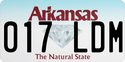 AR license plate 017LDM