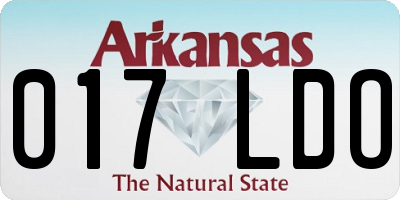 AR license plate 017LDO