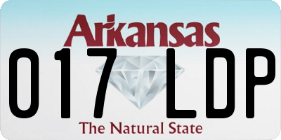 AR license plate 017LDP