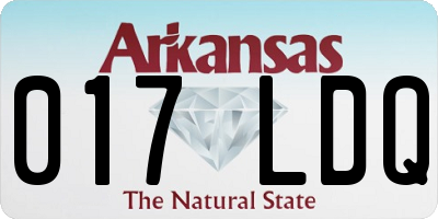 AR license plate 017LDQ