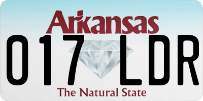 AR license plate 017LDR