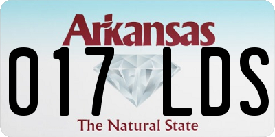 AR license plate 017LDS