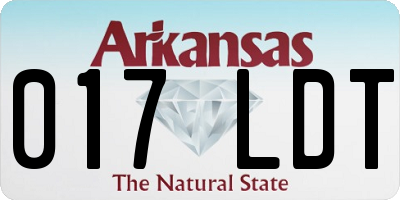 AR license plate 017LDT