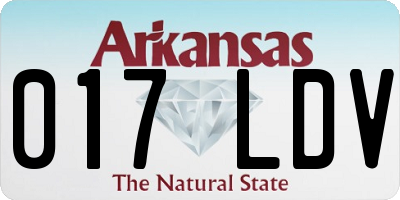 AR license plate 017LDV