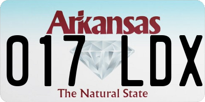 AR license plate 017LDX