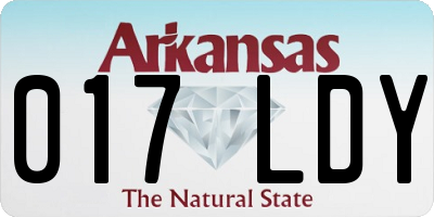 AR license plate 017LDY
