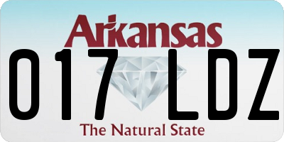 AR license plate 017LDZ