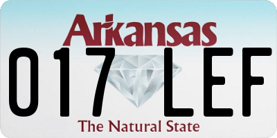AR license plate 017LEF