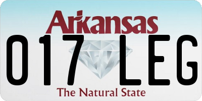 AR license plate 017LEG