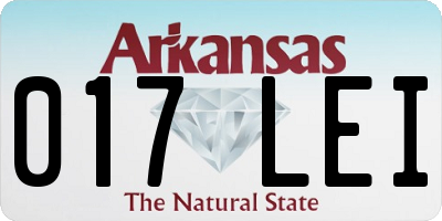 AR license plate 017LEI