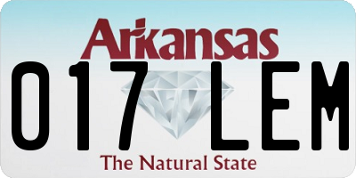 AR license plate 017LEM