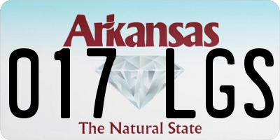 AR license plate 017LGS