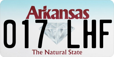 AR license plate 017LHF