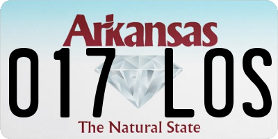 AR license plate 017LOS