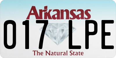 AR license plate 017LPE