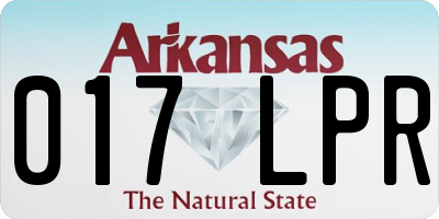 AR license plate 017LPR