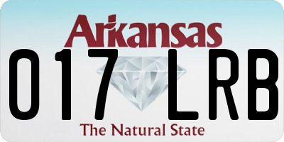 AR license plate 017LRB
