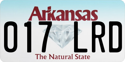 AR license plate 017LRD