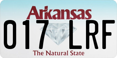 AR license plate 017LRF