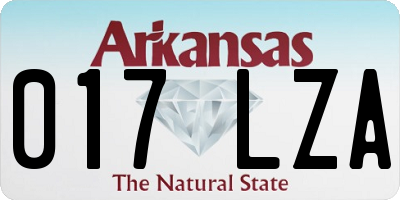 AR license plate 017LZA