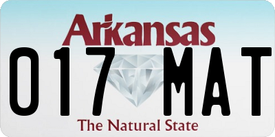 AR license plate 017MAT