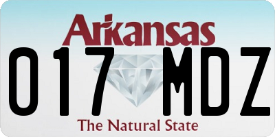 AR license plate 017MDZ