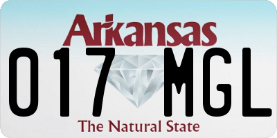 AR license plate 017MGL