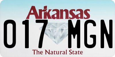 AR license plate 017MGN