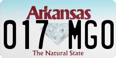 AR license plate 017MGO