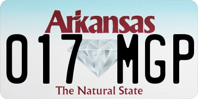 AR license plate 017MGP