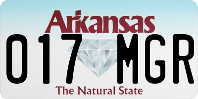 AR license plate 017MGR