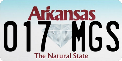 AR license plate 017MGS