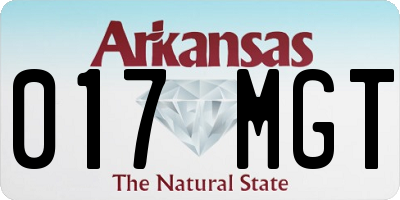AR license plate 017MGT
