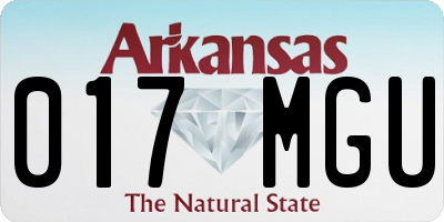 AR license plate 017MGU