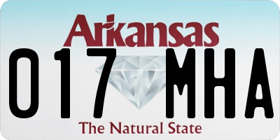 AR license plate 017MHA