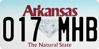 AR license plate 017MHB