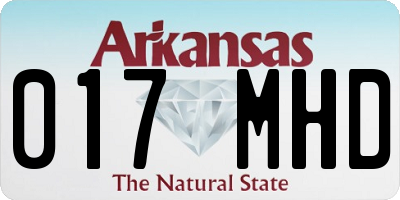 AR license plate 017MHD