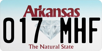 AR license plate 017MHF
