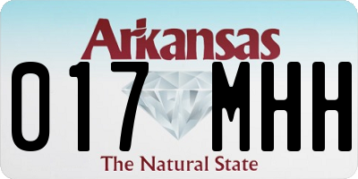 AR license plate 017MHH