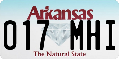 AR license plate 017MHI