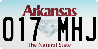 AR license plate 017MHJ